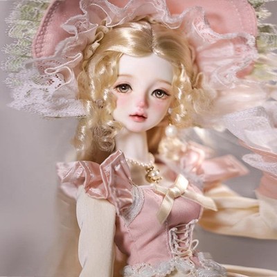 Nude 1/4 BJD Doll Face Makeup Resin Rococo Style Princess Girl Exquisite Gift