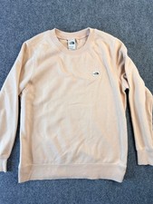 The North Face Womens Crewneck Sweatshirt L Peach Logo Patch Pullover Fleece