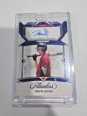  2023 Panini Flawless Druw Jones Flawlessly Framed Auto Sapphire/15 #FFS-DJ  