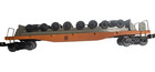 O Gauge flat car with railroad trucks - Hand made - New York New Haven Logo — photo 1
