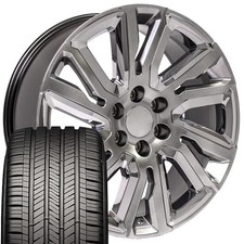 5901 Hyper 22x9 Wheels 28545r22 As Tires Set Fits Chevy Gmc Cadillac