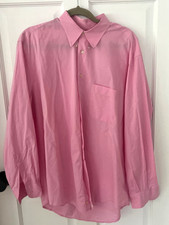 EUC Ermenegildo Zegna Pink Dress Shirt 43 17 Mens Button Front Luxury Italy
