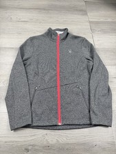 Spyder Core Sweater Womens L Heather Gray Jacket Full Zip Warm Ski Outdoors