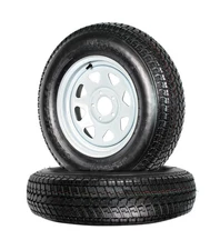 eCustomrim 2-Pack Trailer Tire Rim ST205/75D15 15 in. Load Range C 5 Lug Whit...