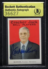 BAS 2004 Topps Cracker Jack Jack McKeon #218 Authentic Auto ow6