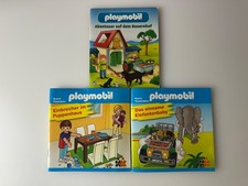 3 x Mini Buch Playmobil Bauernhof Puppenhaus Tierwelt Afrikas Einbrecher Kinder