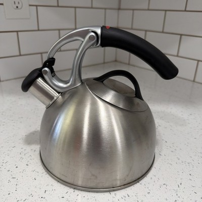 OXO Good Grips Uplift Tea Kettle Stainless Steel 2qt/1.9L  whistling stovetop