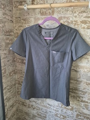 FIGS Technical Collection V-Neck Scrub Top Gray Size XS