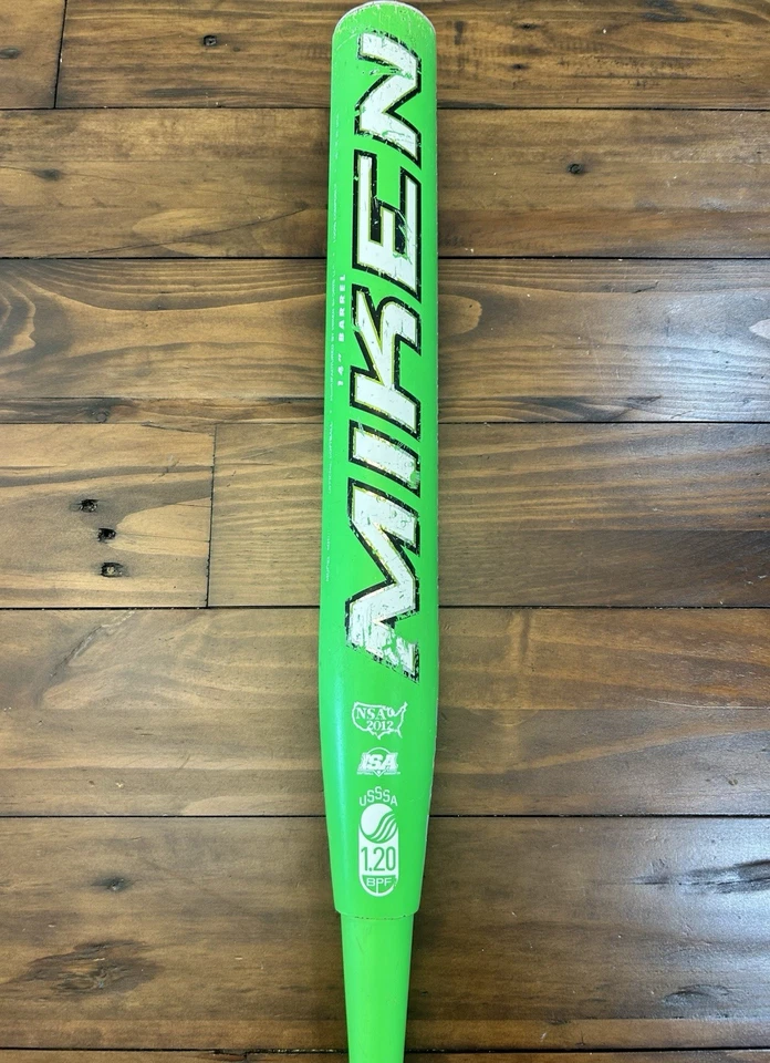 Bate de softbol Miken Super Freak Green Highlighter 2020 27 OZ Supermax USSSA 220 Foto 4 de 4