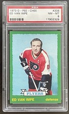 1973-74 OPC O-Pee-Chee #206 Ed Van Impe - Flyers - PSA 8