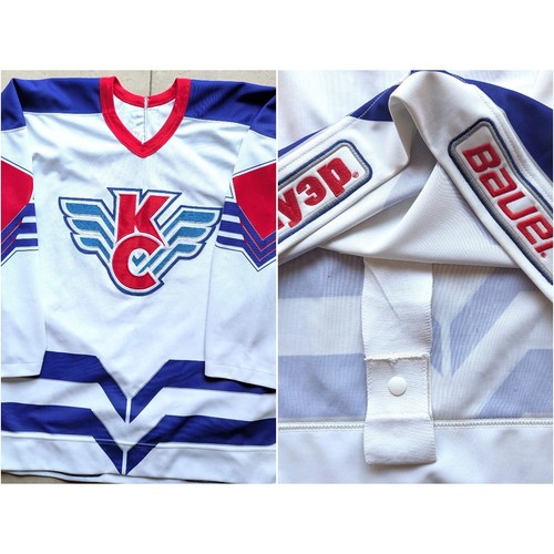 Krylya Sovetov Moscow 90 BAUER Authentic jersey 48 L white Russia RSL hockey vtg