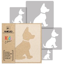 KIDS Reusable Plastic Stencils 5 pcs // DOG