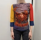 Save The Queen Mesh Frida Khalo Print Vintage y2k Top Avant Garde rare