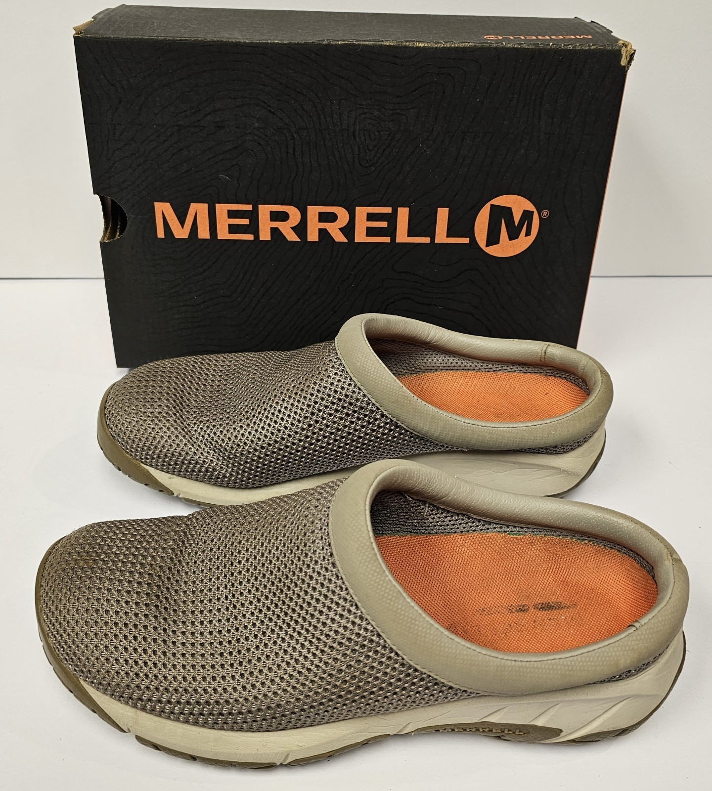 Scarpa Merrell Donna Taglia 9 Zoccolo Slip On Alluminio Grigio Encore Breeze