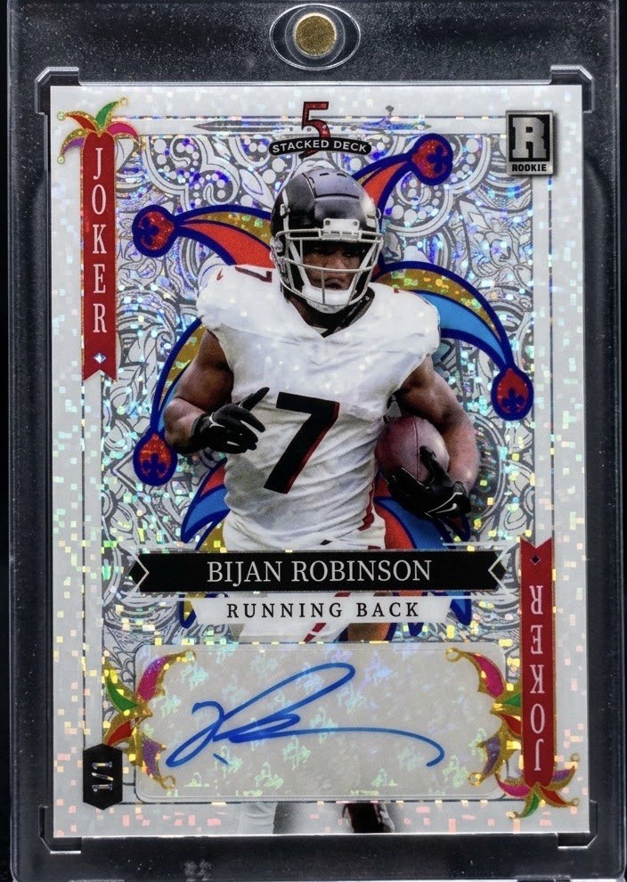 2023 Wild Card Bijan Robinson  Auto 1/1 Sparkle Joker 🔥 ROOKIE!! 🔥
