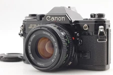 [Exc+5] Canon AE-1 Black 35mm SLR Film Camera +New FD 50mm f/1.8 From JAPAN