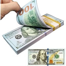100 pieces 10,000 Video "PROP" Money 100 Bills - FAST Shipping