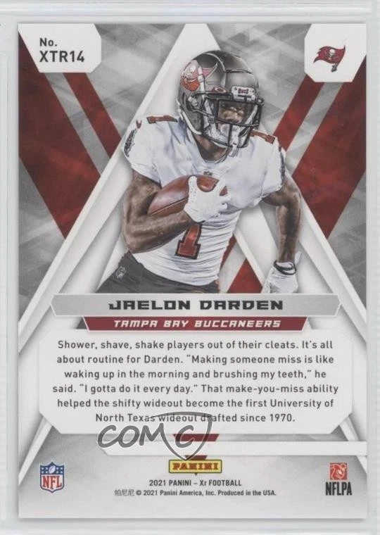 2021 Panini XR Xtreme Rookies White /25 Jaelon Darden #XTR14 RC - Image 2 of 2