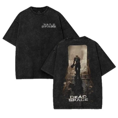 Dead Space Game Graphic Tees Game Acid Washed TSHIRT, 2 sided Printed Unisex Was