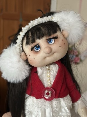 OOAK handgefertigte weiche Weihnachts Stoffpuppe Geschenk   Idee