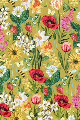 Garden of Flowery Delights, Illustrator Katie Daisy, 2026 --New POSTCARD