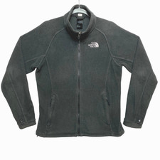 The North Face Fleece Jacket Womens Size Medium Black Full Zip High Collar