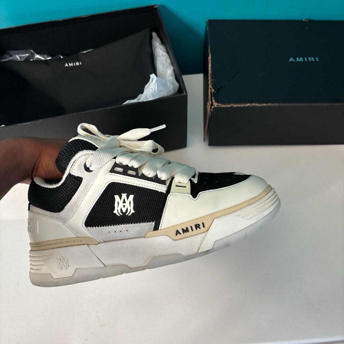 AMIRI MA-1 Low-Top Sneakers Black, White Size 11. Authentic  display picture 1