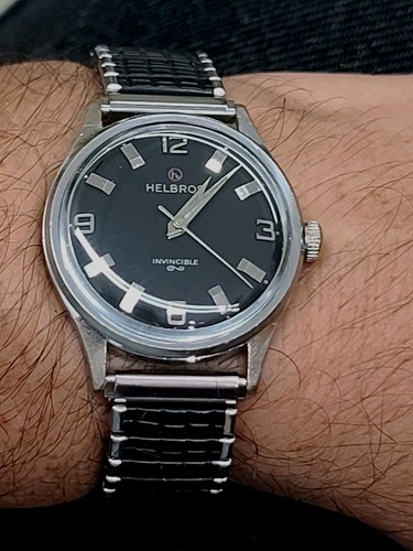 Vintage,Men's HELBROS INVINCIBLE Mechanical Watch 17J Working Conditions!!!