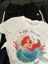 Girls Adidas Pants Xl/16 And Little Mermaid Top/Tee