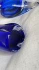 (2)  LOT Formia Vetri Di Cobalt Blue & Clear Murano Glass Asian Fiqurine — photo 5