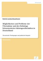 Patrick Lemcke-Braselmann | MöGlichkeiten Und Probleme Der ÜBernahme Und Des...