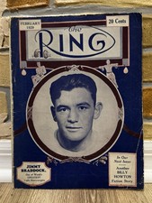 THE RING MAGAZINE JAMES J JIMMY BRADDOCK CINDERELLA MAN FEB 1929 HV CHAMP RARE