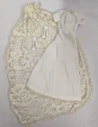 Vintage Barbie Doll Clone Wedding Dress White Lace with Long Lace Veil