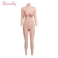 Simulation Bodysuit Silicone Breast Forms with Arm C Cup Fake Vagina Drag Queen