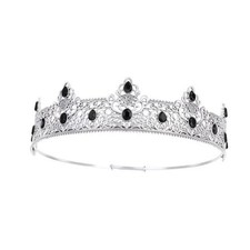 King Crowns for Men Male Prince Diadem Royal Medieval regular Silver