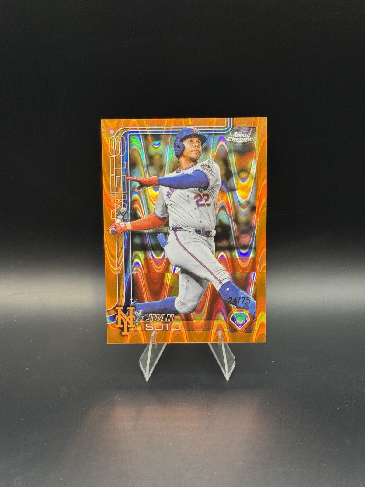 2025 Topps Chrome Orange RayWave Refractor #200 Juan Soto /25