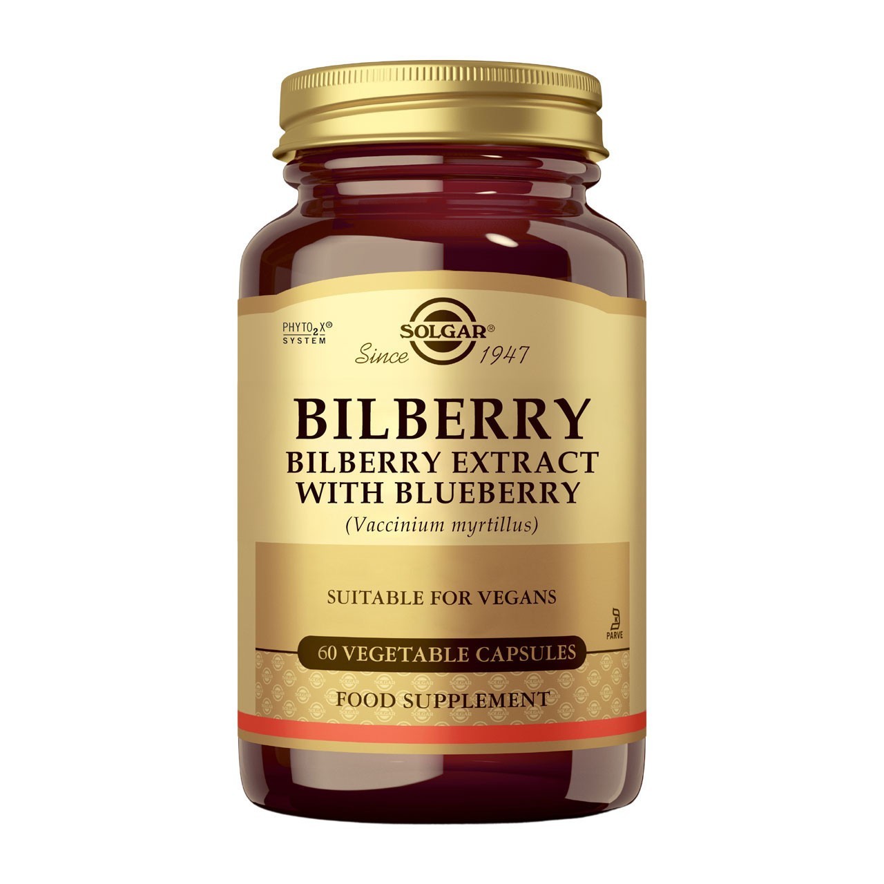 Solgar Bilberry Extract with Blueberry 60 Vegetable Capsules
