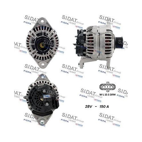 Alternateur Sidat A24BH0028 pour Iveco Daily - Pièce de rechange électrique 14V 120A