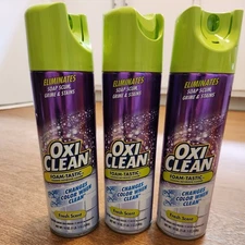 3 Pack Oxi Clean Foam-Tastic Fresh Scent Bathroom Cleaner, 19 oz., NEW