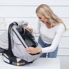 Baby Car Seat Cover Winter Weather Shield Waterproof Mesh Window Universal