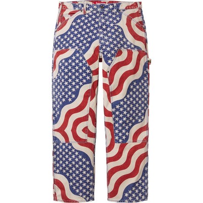 Supreme Flag Double Knee Painter Pant Multi Size 34 BRAND NEW