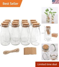 12pcs Mini Glass Jars with Cork Lids - Perfect for Candy and Party Favors