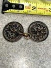 Vintage Cloak Coat Cape Clasp Hook Fasteners Buttons Floral Metal Steel Cut — photo 5