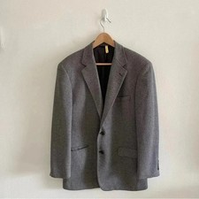 Brooks Brothers Men's Tweed Herringbone Lambswool Blazer Jacket Made Italy 41R