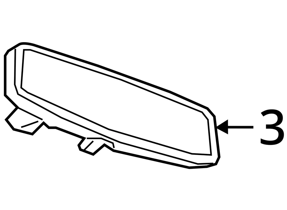 Espelho retrovisor escurecimento manual Opt D31 compatível com 09-23 SIERRA 1500 PICKUP 1590038 - Imagem 4 de 4