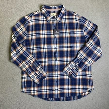 The Normal Brand Shirt Mens 2XL XXL Blue Plaid Button Up Long Sleeve Outdoor NWT