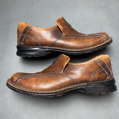 Clarks Shoes Escalade Step Mens Size 8.5 Brown Black Leather  display picture 1