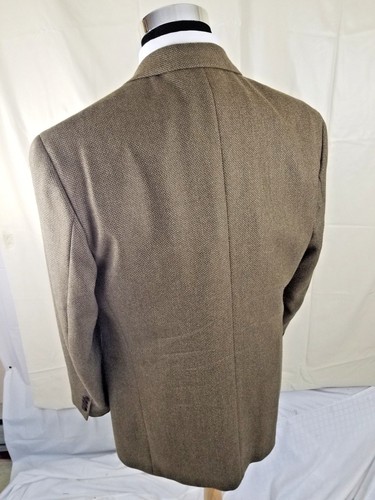 Ralph Ralph Lauren Men's Sport Coat Wool 3 Button Beige Blue Label 44 R - Picture 5 of 10