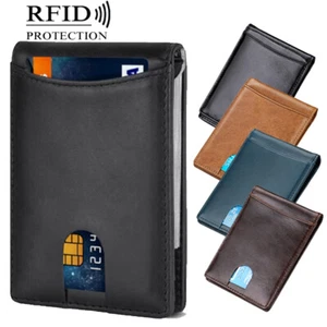 Slim Wallets For Men With Money Clip Bifold Wallet RFID Card Holder Mens Wallets