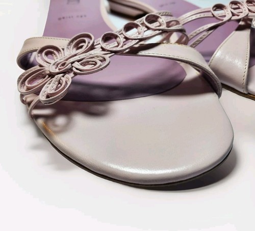 NANCY NANCY Italy by Nancy Geist NYC Lilac Women's Block Flat Shoe Sz 39 / 7.5 - Picture 3 of 10